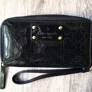 ♠️ kate spade ~ Jazzy Metro ~ Black Patent Wristlet Wallet ♠️